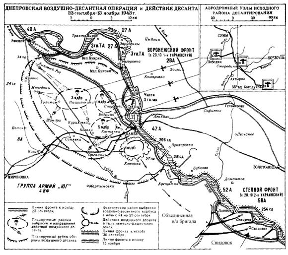 Днепровская воздушно-десантная операция и действия десанта. 20 сентября - 13 ноября 1943 года