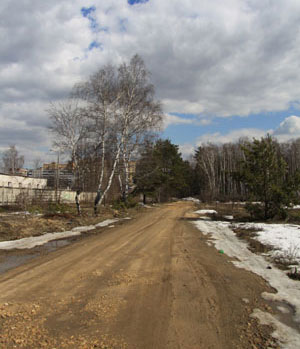 Современный вид Владимирки, проходящей через деревню Щемилово и пос. Зеленый