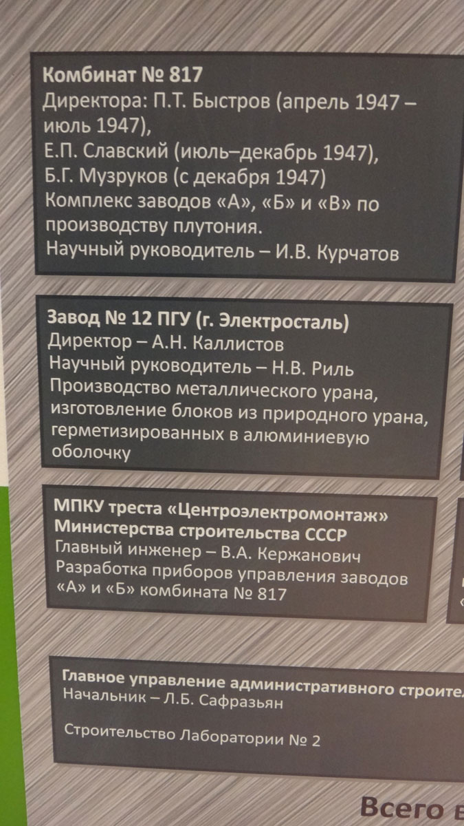 Основные организации, принимавшие участие в создании первой советской атомной бомбы