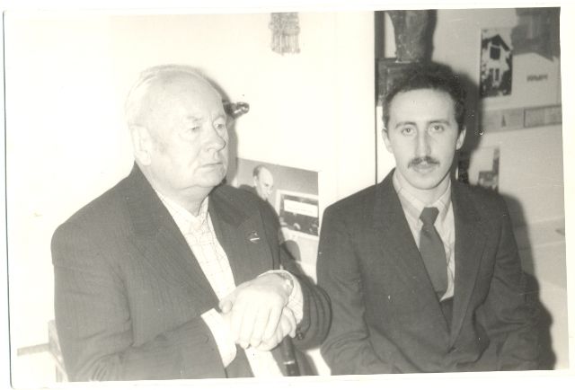 Писатель С.Т. Морозов и Е.Голоднов. 8 декабря 1985 г.