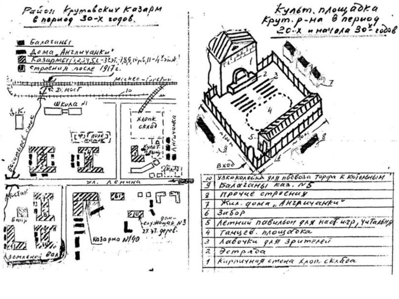 Чертеж С. В. Морозова, район казармы 6-й служащей