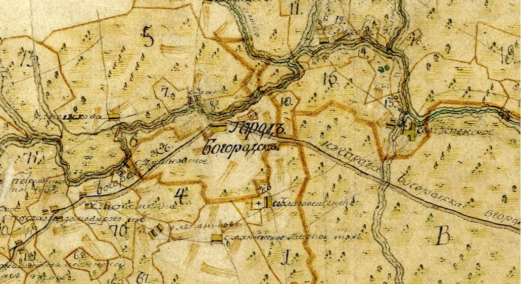 Фрагмент карты Богородского уезда 1780-1790 гг.