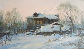 Юрий Александрович Федоренков. К вечеру. Деревня Улитино. 2004 год 