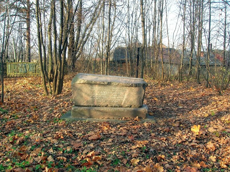 Надгробие Солдатенкова Е.В. на Прокунинском кладбище в Павловском Посаде. Октябрь 2008 г. 