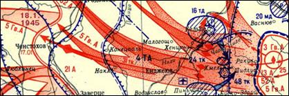 Действия 5 гв. Армии в январе 1945 года